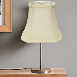 16" Ivory Slanted Rectangle Bell Monay Shantung Lampshade