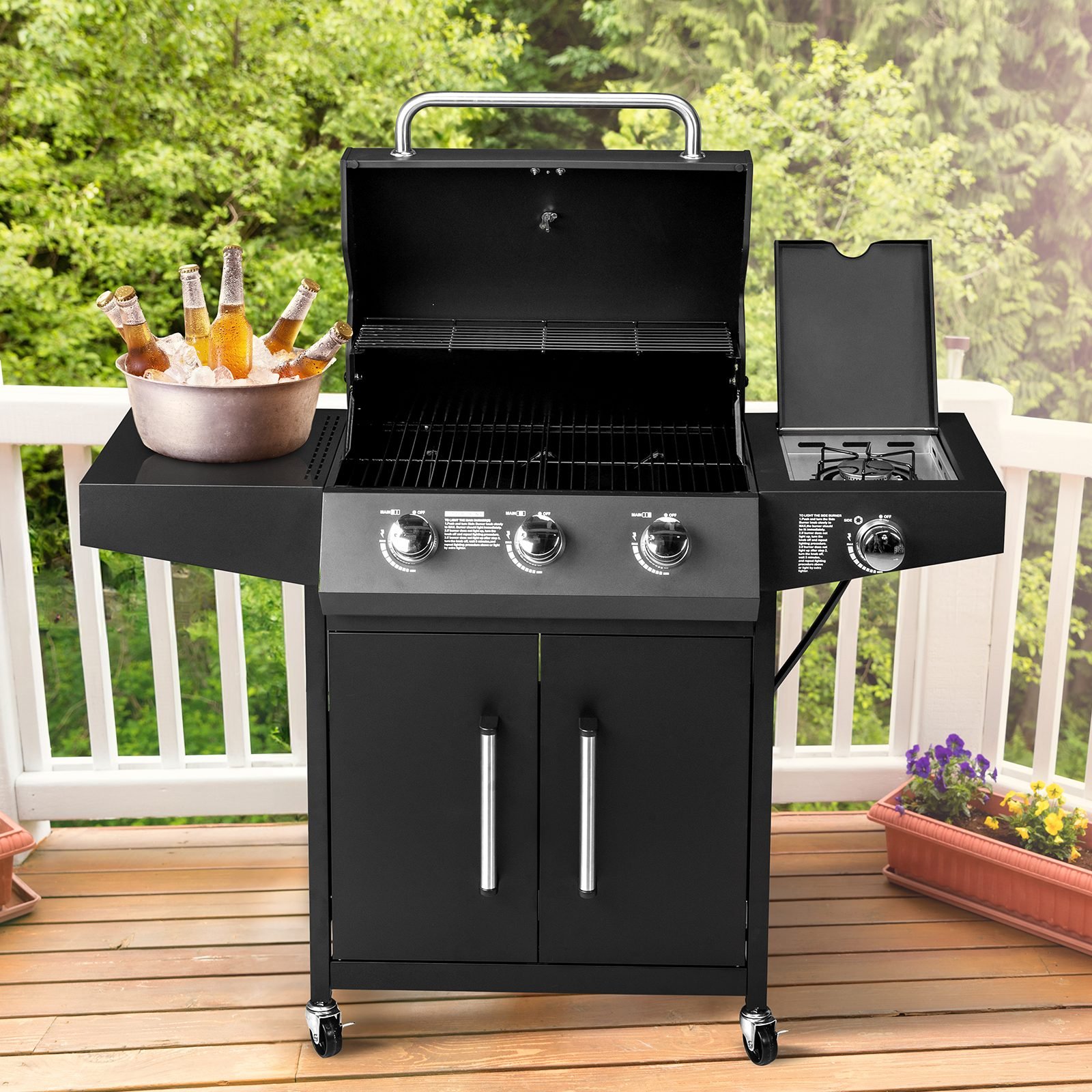 Vaeny 4-Burner 46,000 BTU Gas Grill with Side Burner – view 5