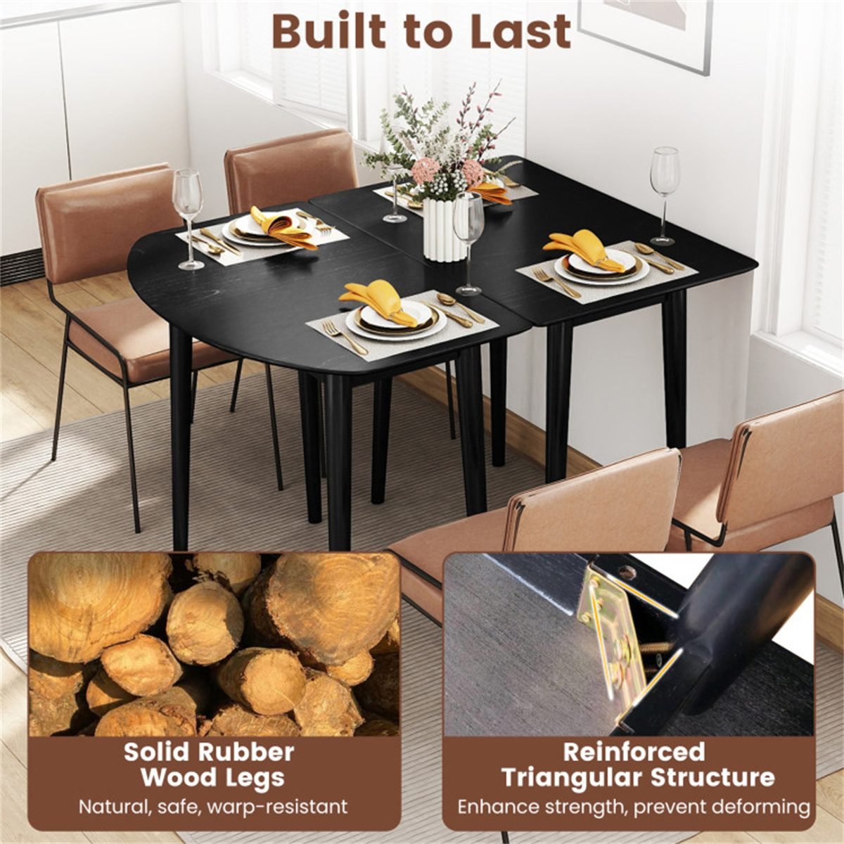 Vaeny 45" Extendable Dining Set – Converts to Oval – view 3