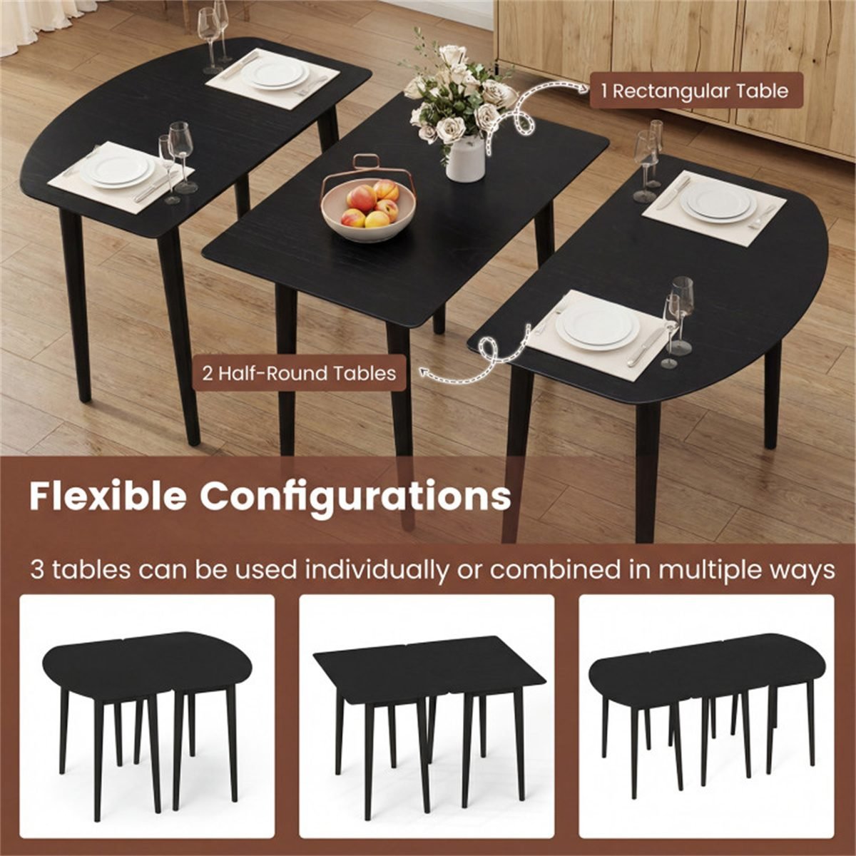 Vaeny 45" Extendable Dining Set – Converts to Oval – view 4