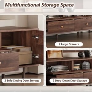 Vaeny 76" TV Stand with Drawers for Living Room