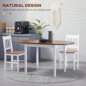 Vaeny Drop-Leaf Dining Set with 2 Chairs