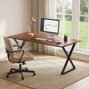 Vaeny Executive Desk Wooden Computer Desk Ergonomic