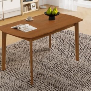 Vaeny Farmhouse Dining Table Set for 4 – Brown
