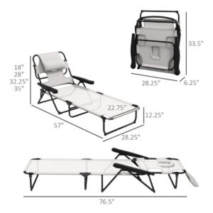 Vaeny Folding Lounge Chairs Beach Chair