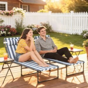 Vaeny Folding Lounge Chairs No Shipments on Weekends