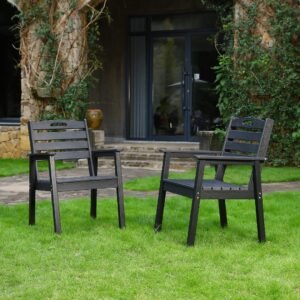 Vaeny HDPE Outdoor Dining Chair Set