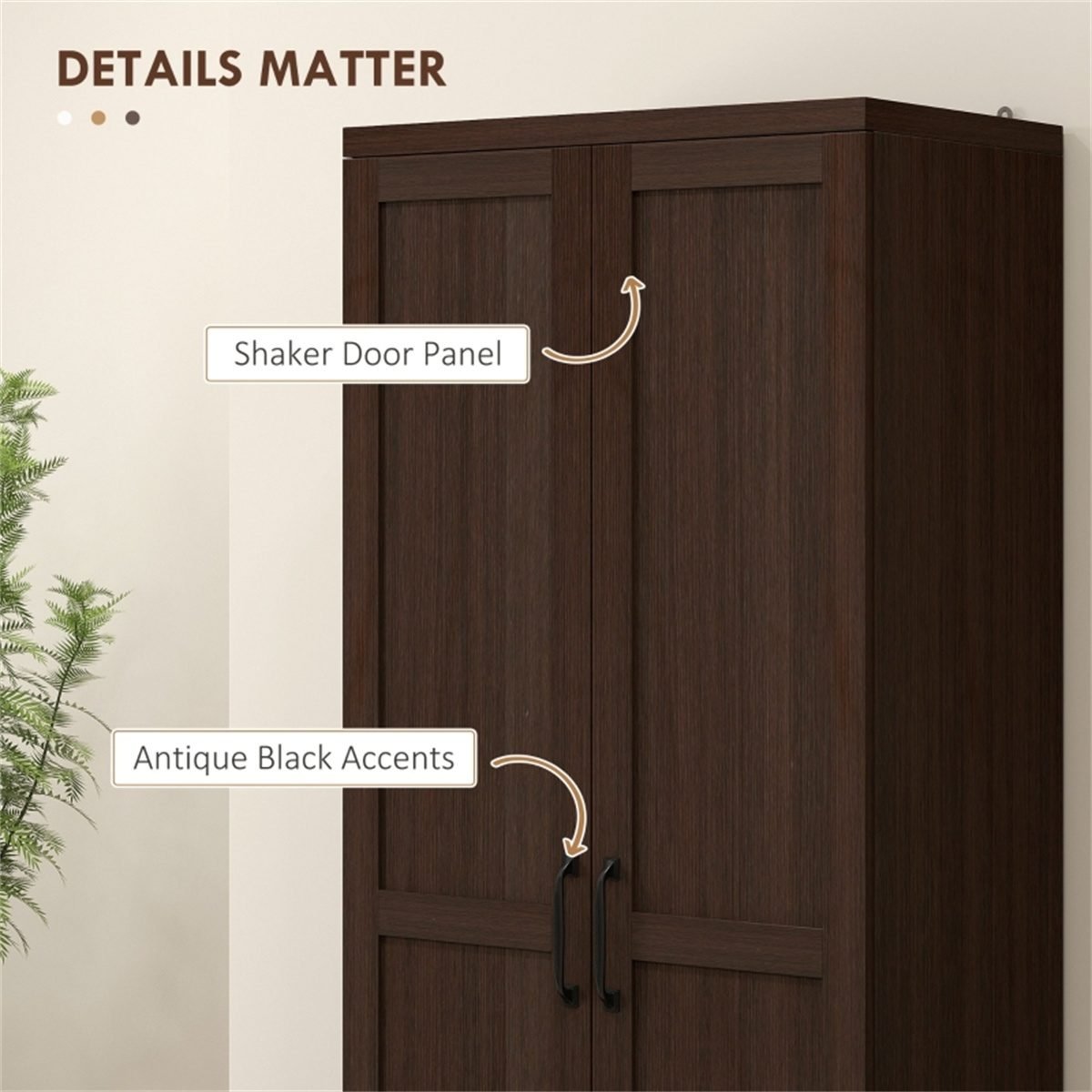 Vaeny Kitchen Pantry Storage Cabinet – view 3