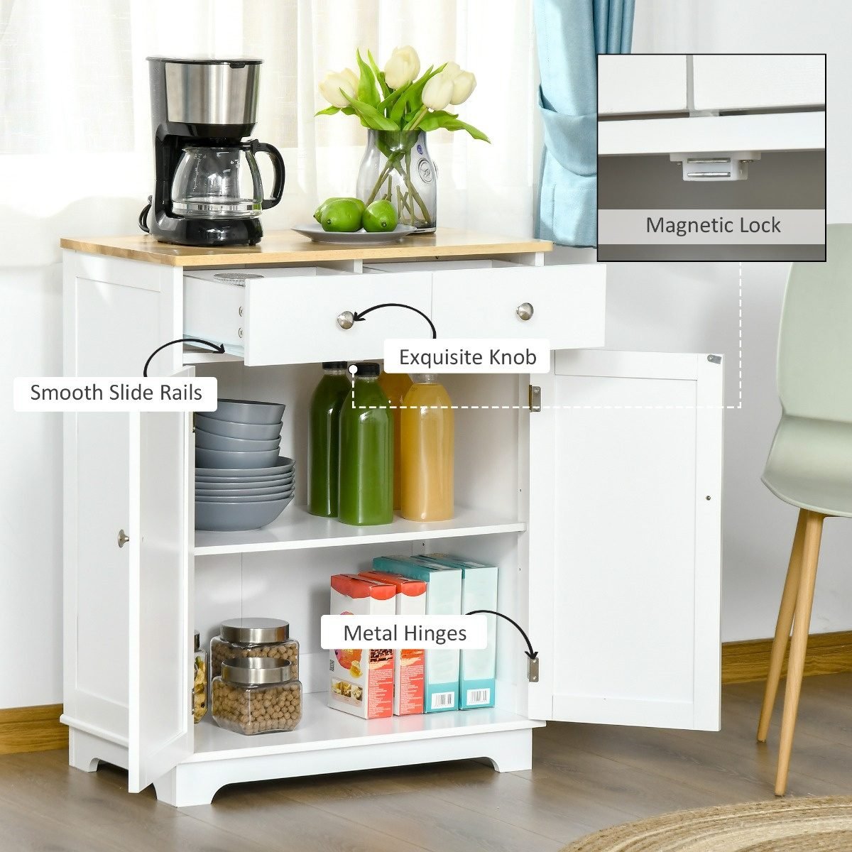 Vaeny Kitchen Storage Cabinet Shipping – view 2