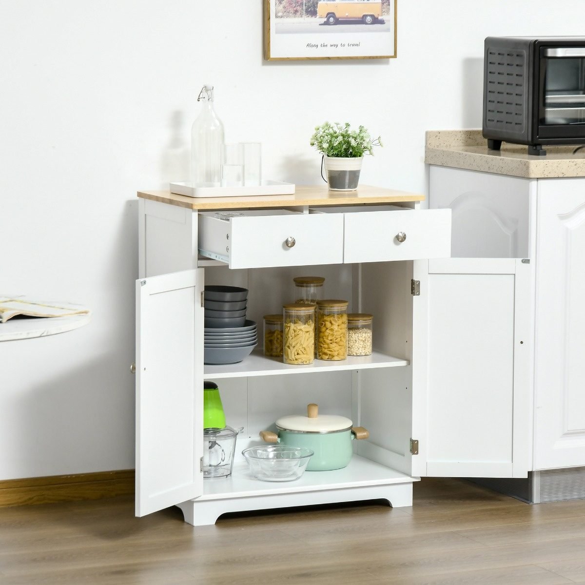 Vaeny Kitchen Storage Cabinet Shipping – view 3