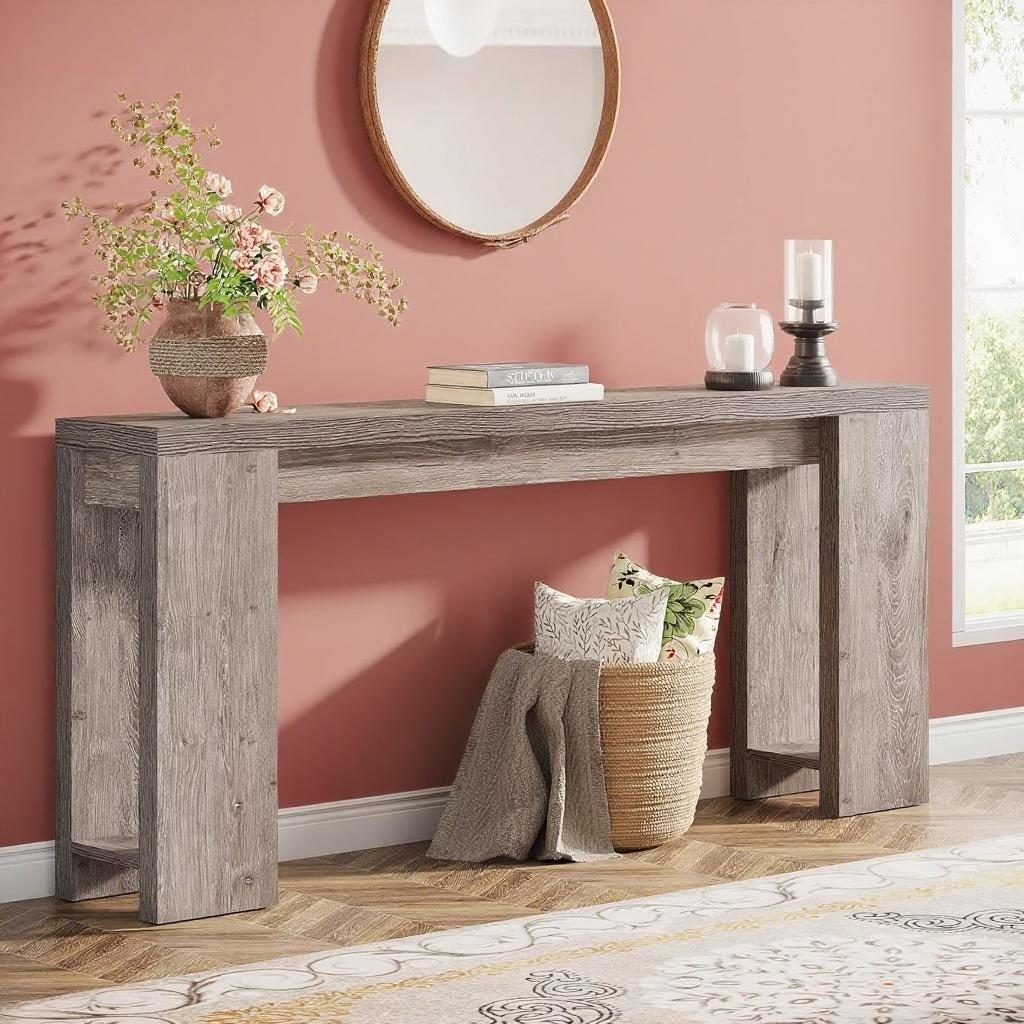 Vaeny Long Console Table Living Room Table – Style 2 – view 5