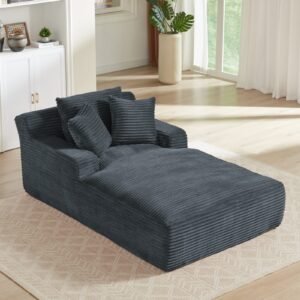 Vaeny Oversized Corduroy Indoor Chaise Lounge