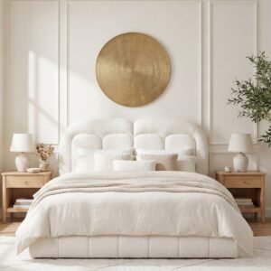 Vaeny Queen Tufted Boucle Platform Bed